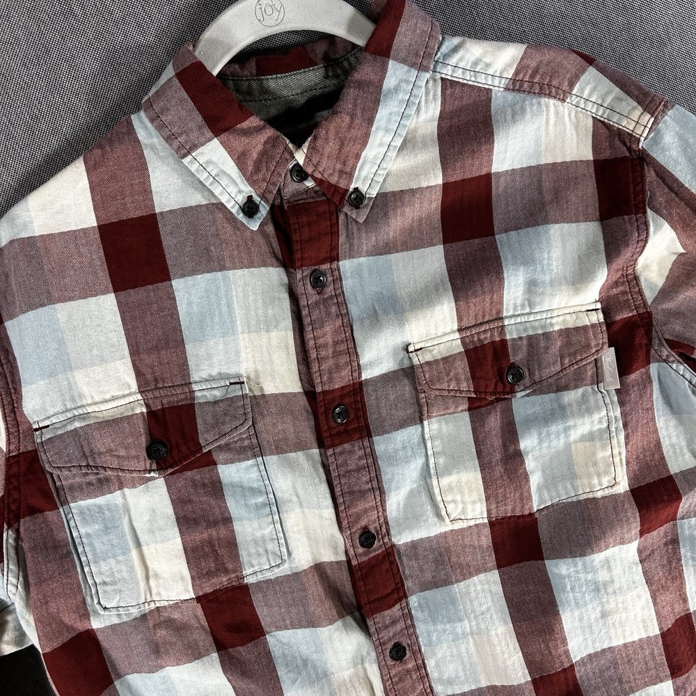 Woolrich Men's‎ Plaid Cotton Flannel Button-Up Shirt Size L